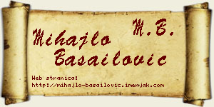 Mihajlo Basailović vizit kartica